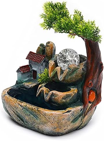 Mini Rockery Fountain Waterfall Water Sound Indoor Desktop Ornament by EcoTypee