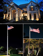 SUNVIE 30W Outdoor LED Spotlight 120V Waterproof Landscape Spotlights 3000LM Ultra Bright Spot Lights Outdoor 3000K Warm White Landscape Lights with 6 FT Cord for Flag Pole Tree Yard Path Garden Decor - Image 4