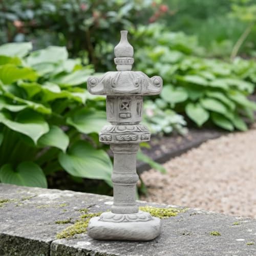 OLOMA Concrete Japanese Garden Lantern Sculpture Stone Pagoda Outdoor Decor Buddhist Serenity Statue Zen Garden Ornament Asian Landscape Figurine - Image 7