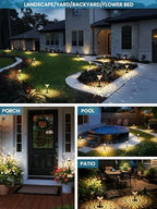 SOLPEX Solar Pathway Lights, Waterproof Fall Garden Decor 6 Pack Warm White - Image 2