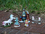 BangBangDa Fairy Garden Unicorn Fairies Accessories - 35 PCS Miniature Outdoor Fairy Garden Set - Fairy Figurines Castle Fountain Girl Birthday Gifts - Image 4