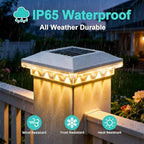 Brightever 4x4 Solar Post Cap Lights, 8 Pack White Solar Post Cap Lights - Image 6