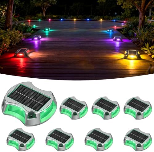 Bosceos Solar Dock Driveway Lights Outdoor Waterproof 8-Pack by BestChoiceforYourLife