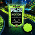Glow in the Dark Rocks Outdoors, Decorative Night Guide Pebbles for Landscaping & Garden Pathway, Colored Glow Stonesfor Fish Tank, Aquarium Decor & Planters, Luminous Stones for Vases (400, Yellow) by CNVNTAO