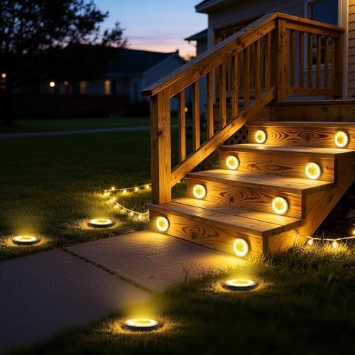Joomer 16 Pack 2.9inch Solar Ground Lights Outdoor, Warm White - Image 6