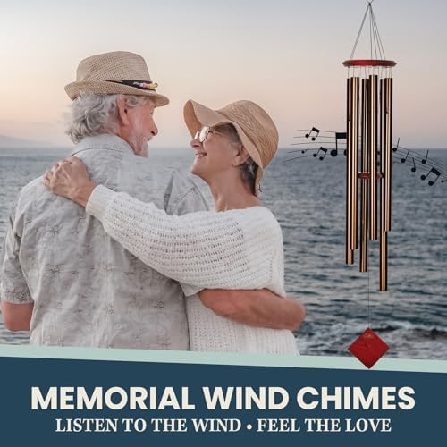 Woodstock Chimes Neptune Wind Chime for Outside 54" Large Bronze, Deep Tone Sound for Outdoor Garden, Patio, Porch Decor, Encore Collection DCB54 - Image 5