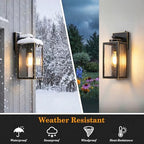 BesLowe Upgraded Dusk to Dawn Outdoor Wall Lights, Bronze, 2-Pack - Image 4