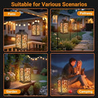 Solar Lantern Outdoor Waterproof Seashell Garden Decor LED Hanging Solar Lights Tabletop Lamp Gifts for Women Mom Outside Yard Patio Porch - Image 6