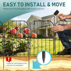 Goovilla Garden Fence, Total 19ft(L) x 24in(H), 19 Pcs, Rustproof Metal - Image 5