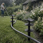 2 Pack 10.63 Inch Butterfly Shaped Cast Iron Garden Stakes Solid Yard Decor Hose Guides for Garden Stable Hose Holders for Outside Lawn Flower Bed Layout - Image 7
