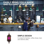 Decorative Hanging Candle Holder Lantern with Glass and Iron - Image 5