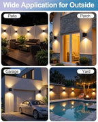 pearlstar 2Pack Solar Wall Lights Outdoor Up & Down Sconce 5.9" Cylinder - Image 6