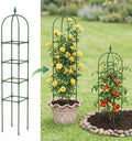 MYMULIKE 2 Pack Garden Obelisk Trellis for Climbing Plants Outdoor & Indoor - 6Ft Rustproof Garden Trellis Plant Support Cage for Vines, Flowers, Vegetables, Roses | Heavy-Duty, Adjustable by MYMULIKEHOME