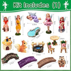 114 Pcs Miniature Fairy Garden Accessories Kit Resin Elves Animal Figurines Decor Micro Landscape Ornaments for DIY Micro Dollhouse - Image 2