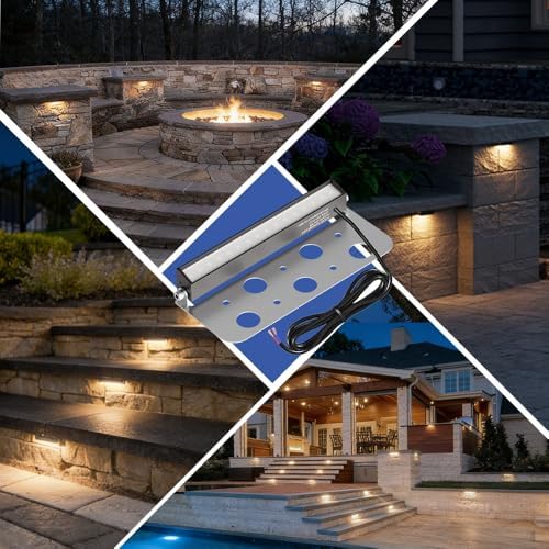 JESLED 8 Pack 7 inch Retaining Wall Lights, Low Voltage Hardscape Lighting - Image 7