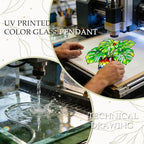 Plant Suncatcher Glass, Stained Glass Suncatcher Plant Window Hanging, Unique Nature Lover Gifts Leaf (Monstera) - Image 7