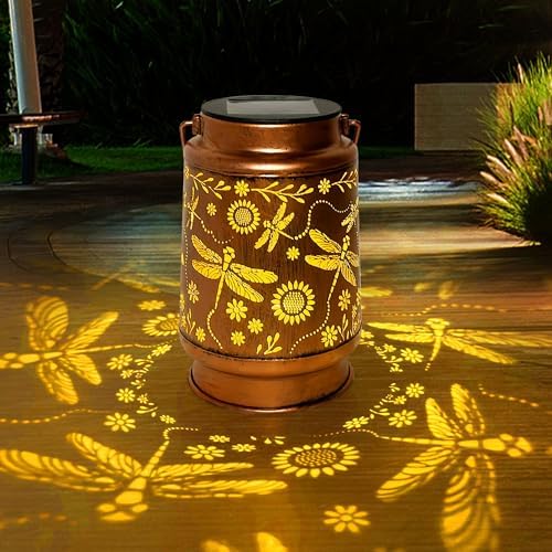 ANYTALK Birthday Gifts for Women Mom Grandma, Dragonfly Solar Lanterns Outdoor Waterproof, Hanging Solar Lights for Yard, Patio, Porch, Garden Decor by ANYTALK