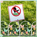 Yaocom 6 Pack Pastel Butterfly Garden Fence 16.5" H x 11.8" W Metal Stake - Image 3