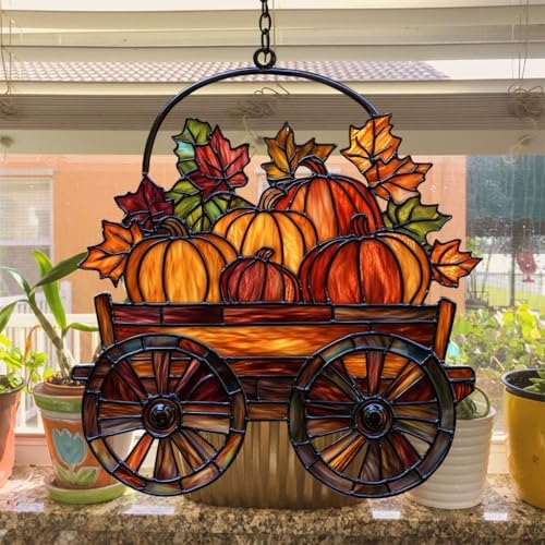 Pumpkin Harvest Farming Autumn Acrylic Suncatcher - Image 4