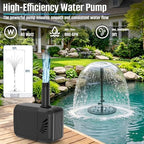 Floating Pond Fountain Pump with Remote RGB LED Lights & Filter Sponge - Image 6