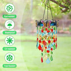 Hanging Solar Lantern Outdoor Chandelier,Butterfly Wind Chimes for Outside - Image 4