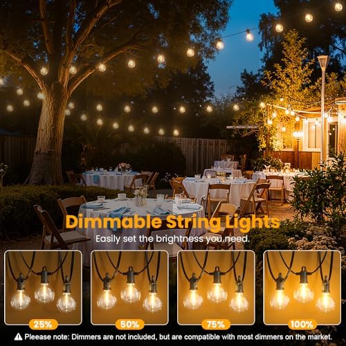 G40 LED Outdoor String Lights, 240FT Waterproof IP65 Hanging Patio Lights - Image 5