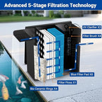 NFESOLAR Large Capacity Stainless Steel Pond Waterfall Filter System - Image 2