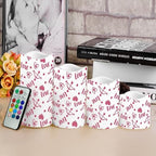 Love Pattern Flameless Candles Battery Operated Candles with Remote Control and Timers Color Changing Valentines Day Decorations LED Pillar Candles Set of 4 Valentines Day Gifts - Image 4