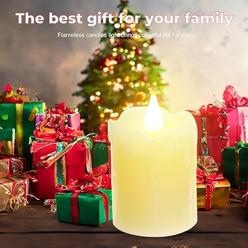 6 PCS Real Wax Rechargeable Flameless Warm White LED Candles,Remote - Image 4