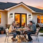 2 Packs Dusk to Dawn Outdoor Wall Lighting 9.76'', Black - Image 3