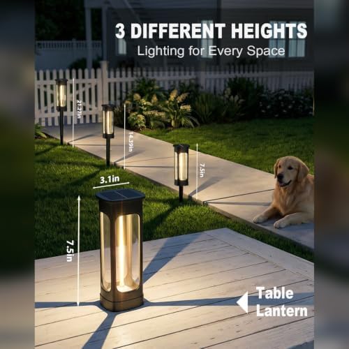 LIANGLOME Solar Pathway Lights Outdoor, Bright LED Garden Lights Warm White - Image 3