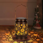 2 PCS Outdoor Lanterns Solar Powered Waterproof Decorative Hanging, Solar Power Lanterns for Outside, Christmas Gifts for Women, Flower Decor for Garden Lawn Backyard Front Porch - Image 6