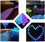 1100 Pcs Glow Stones Glowing in The Dark Pebbles Outdoor Decor Fish Tank Gravel Rocks Decoration (Pink in Daytime, Purple in The Dark) - Image 3