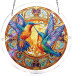 Acrylic Puzzles Suncatcher Window Hanging, 83 Pieces Hummingbirds Puzzle, Suncatcher for Doors Garden, Mother's Day Christmas Birthday Gifts for Women Men (L - 8.9 * 8.9 in) by NABYSHOP