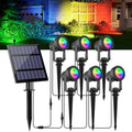 Solar Spot Lights Outdoor Color Changing,RGB Spotlights 6-in-1 by CREPOW