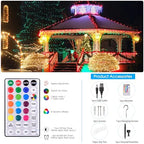 59Ft Solar String Lights Outdoor Waterproof Color Changing with Remote - Image 5
