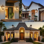 20" H Extra Large Outdoor Sconce Oil Rubbed Bronze Villa Front Door Wall Light XLarge Deep Brown Exterior Wall Lantern Waterproof Mission Light Fixtures with Seeded Glass for Porch Garage Coach Light - Image 4