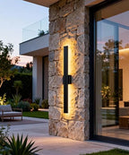 Aipsun 39.4" Black LED Outdoor Wall Light, Linear Exterior Lighting Fixture - Image 2