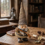 Elenon Garden Gnome Outdoor Statue, 10.6'' High Funny Dwarf with Gun Figurine Decor, Resin Sculpture for Patio Yard Lawn Porch Decoration Ornaments Gift - Image 5