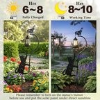 Black Cat Stake Garden Solar Lights Decorative, Woman Gifts For Birthday, Lawn Ornament Lights Solar Powered Stakes Outdoor Waterproof Garden Statue, Mothers Day Gifts Front Porch Patio Outdoor Decor - Image 3