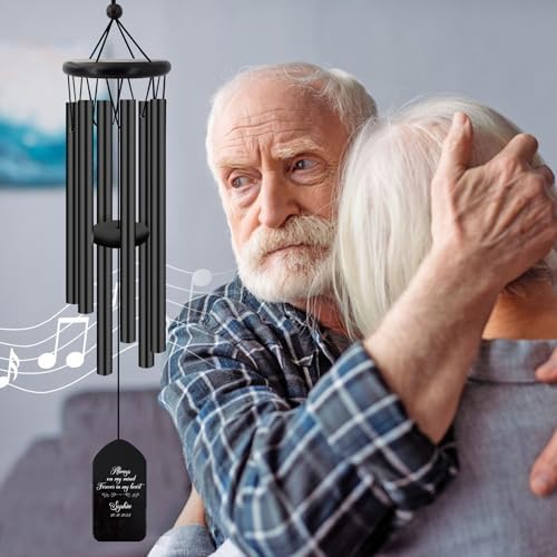 Personalized Wind Chimes Outdoor Deep Tone, Wind Chimes for Loss of A Loved One, Commemorating a Deceased Friend, Bereavement/Sympathy/Memorial Gift, 24inch - Image 5