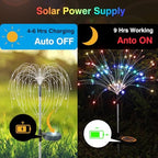 Lewondr 4 Pack Firework Solar Garden Lights Outdoor 8 Modes - Image 3