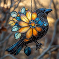 Floral Raven Acrylic Suncatcher by AVAGAN