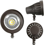 GKOLED 20W Bullet Outdoor Spotlight, 44° Beam Angle Light, 2400 Lumens Aluminum Waterproof Flag Pole Lights, 4000K Cool White, 120-277V AC, UL Listed and DLC Qualified - Image 4