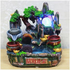 LUNIZ Waterfall Fountain Tabletop Fountain Rockery Water Fountain Office Desktop Decoration Creative Resin Decorative Ornaments for Home Office by Unknown
