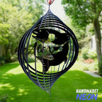 Personalized Wind Spinner Sublimation Hummingbird Custom Name Flowers Metal Art Laser Cut Design 3D Decor for Garden Yard Outdoor Indoor Lawn Patio Porch Birds Lover Presents (Fishing) - Image 5