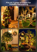 Minetom 6PC 240FT Christmas Outdoor Solar String Lights Waterproof 600 LEDs - Image 7
