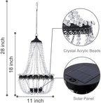 28" Hanging Solar Chandelier Outdoor Waterproof 30 LED Lantern - Image 3