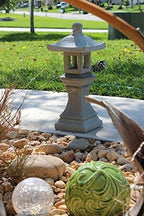 Garden Pagoda Concrete Japanese Stone Lantern,Oriental, Asian 3-piece Outdoor Garden Statue Sale 26" Tall Made in USA - Image 2