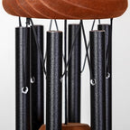 Festival 18-inch Redwood Wind Chime in Black by Wind River for Patio, Backyard, Garden, and Outdoor décor. Made in the USA - Image 2